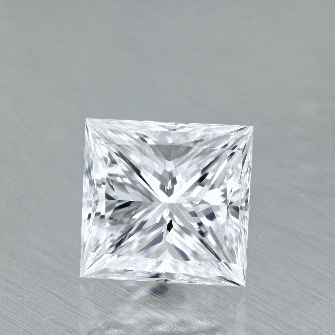 1.01 Carat E-VS1 Ideal Princess Diamond Image 1